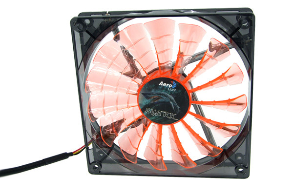 Aerocool Shark Fan Black Evil Edition - Transparent Black Orange LED (120x120x25mm)