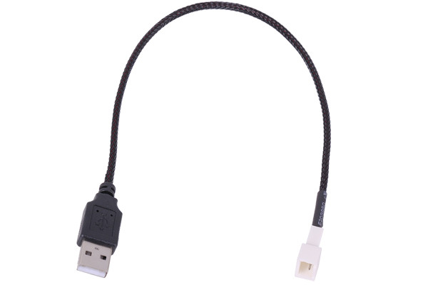 Phobya Adapter USB (5V) Extern auf 3Pin Lüfter 30cm - Schwarz