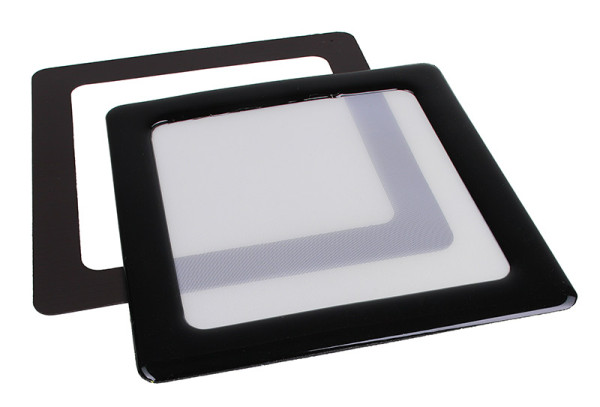 DEMCiflex Staubfilter 80mm, quadratisch - schwarz/weiß