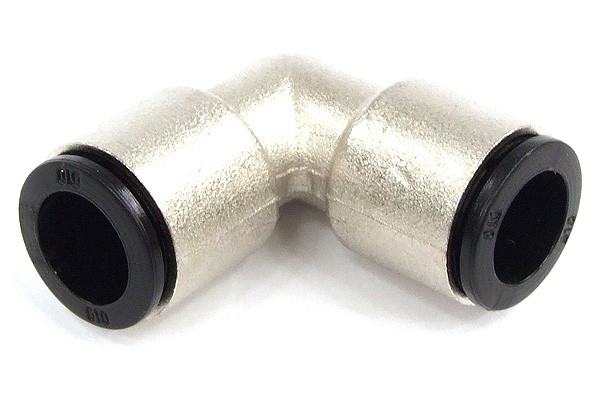 10mm L Steckverbinder - vernickelt / schwarz