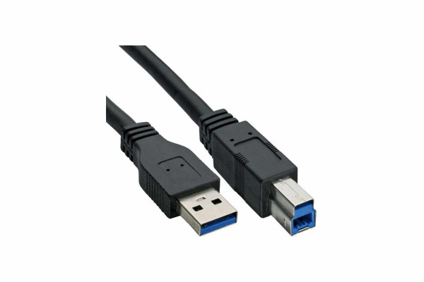 InLine® USB 3.0 Kabel Typ A an Typ B (St/St) schwarz 100cm