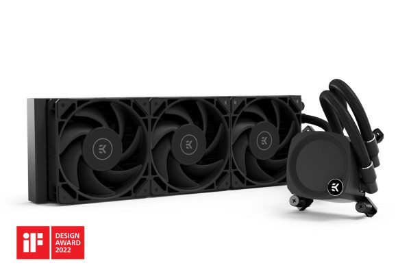 EK Water Blocks EK-Nucleus AIO CR360 Dark Komplett-Wasserkühlung - Schwarz