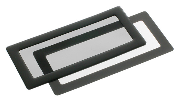 DEMCiflex Staubfilter 2x40mm, quadratisch - schwarz/schwarz