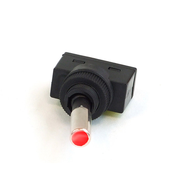 Phobya Kippschalter - LED rot - 1-polig AN/AUS schwarz (3pin)