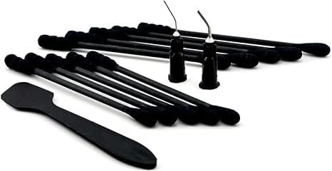 THERMAL HERO Kit of SWABS 10pcs black + TIPS 2pcs black + Spatula (black) 1pcs