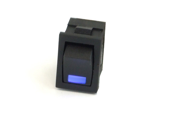 Phobya Wippschalter Eckig - LED blau - 1-polig AN/AUS schwarz (3pin)