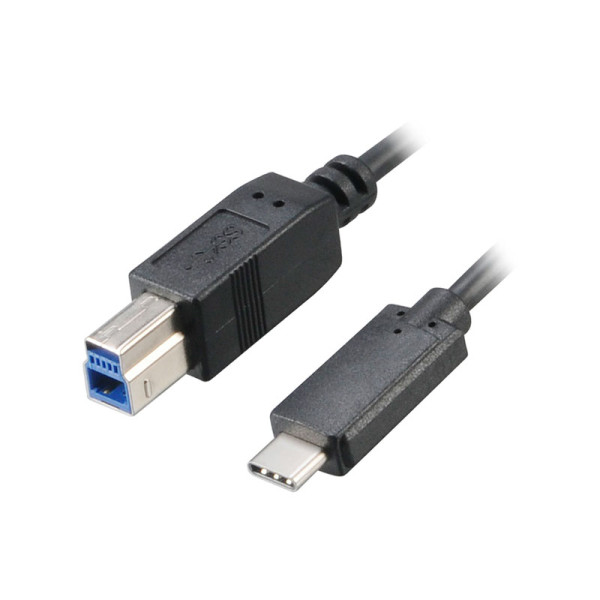 Akasa USB 3.1 Kabel, Typ C an Typ B, 1,0m - schwarz