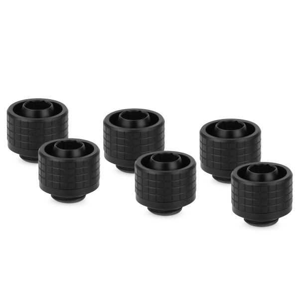 Thermal Grizzly DeltaMate Fitting - ST16 Schwarz (6-Pack)