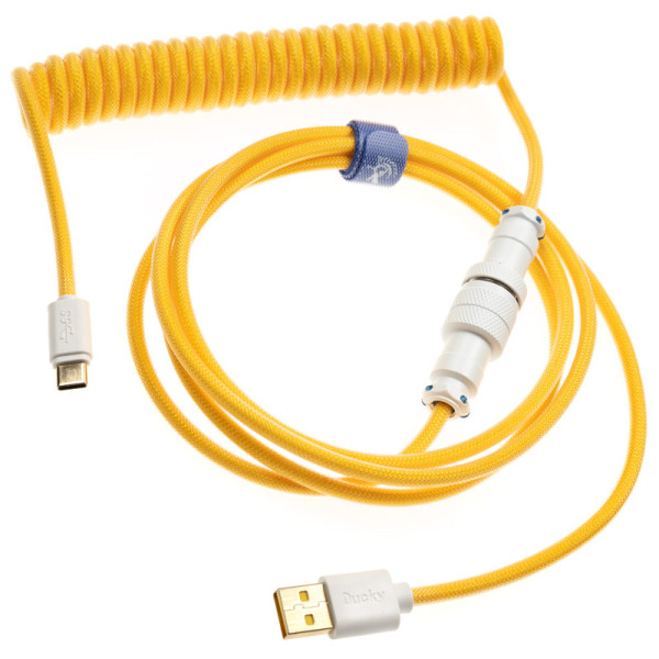 Ducky Premicord Yellow Ducky Spiralkabel, USB Typ C auf Typ A - 1,8m