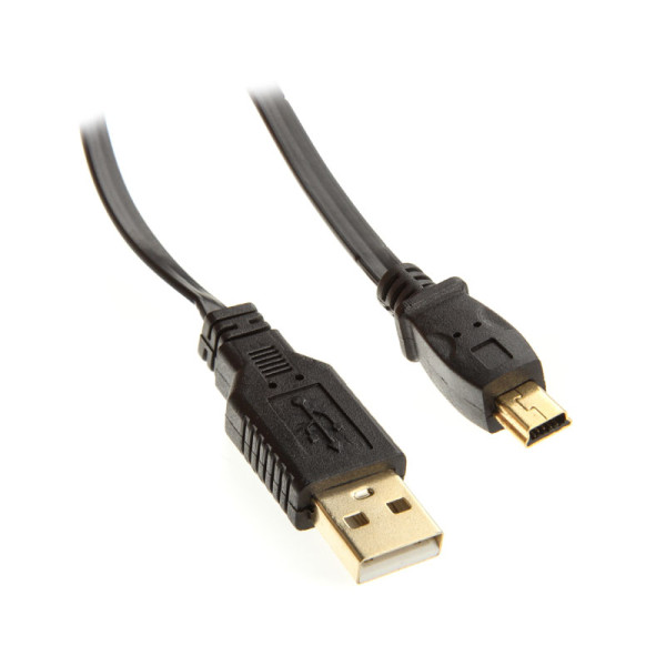 InLine Mini-USB 2.0 Kabel USB-A an Mini-B - schwarz, 2,0m