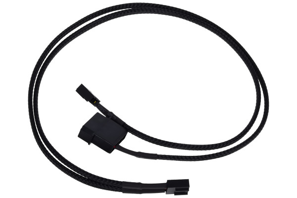 Phobya Y-Kabel für PWM Splitter 4Pin PWM auf 4Pin PWM & 4Pin Molex 50cm - Schwarz