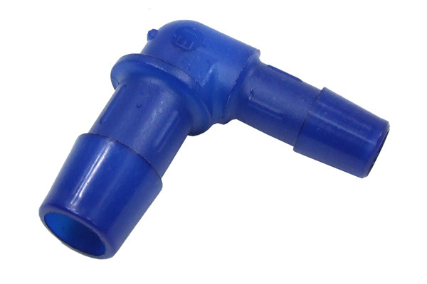 PrimoChill Reduzierer 13mm (3/8") auf 10mm (3/8") L-Verbinder - UV Blau