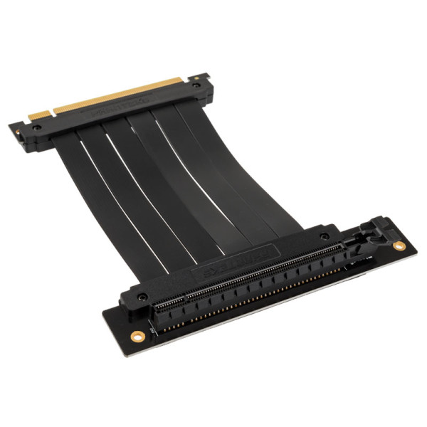 PHANTEKS PCI-E x16 Riser Flachband-Kabel, 90 Grad, 15cm - schwar